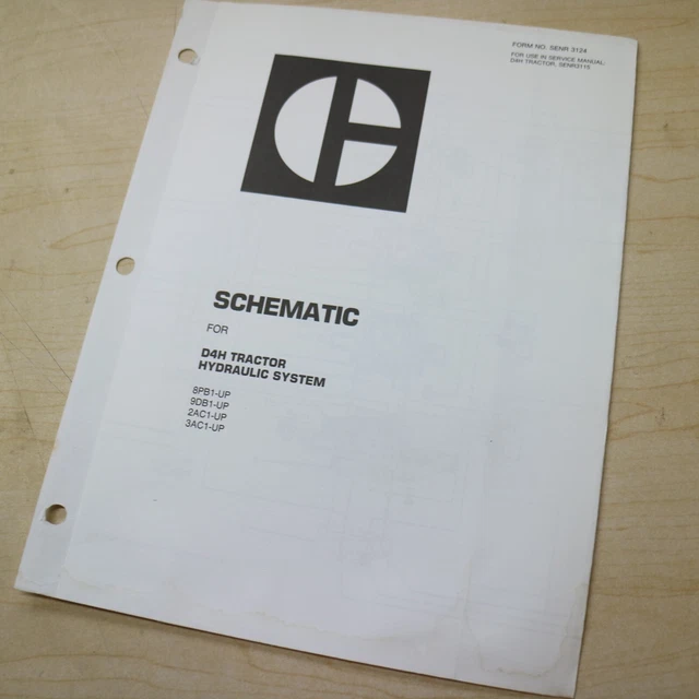 CATERPILLAR D4H TRAKTOR Hydraulische Schaltplan Diagramm Laden
