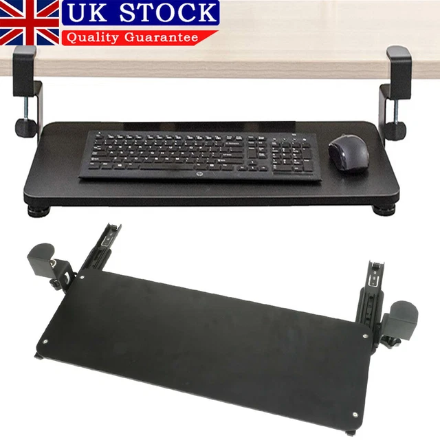 UNDERDESK KEYBOARD TRAY Drawer Pull Out Office Table Computer Under