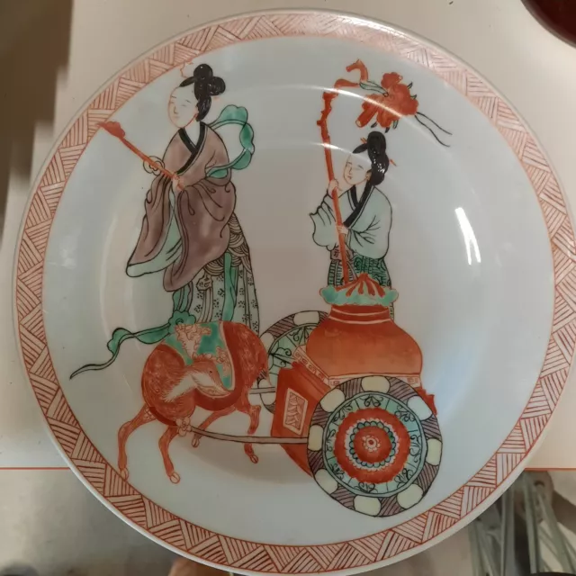 assiette chinoise famille verte kangxi polychrome rare