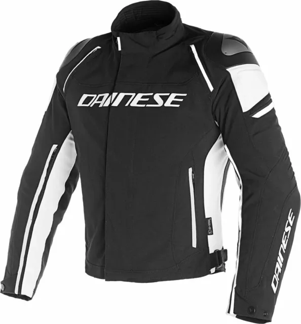Jacke Jacket Motorrad Dainese Racing 3 D-Dry H2O Black White Wasserdicht TG 52