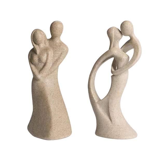 Statue d'amant de couple artisanat de collection pour chambre à coucher