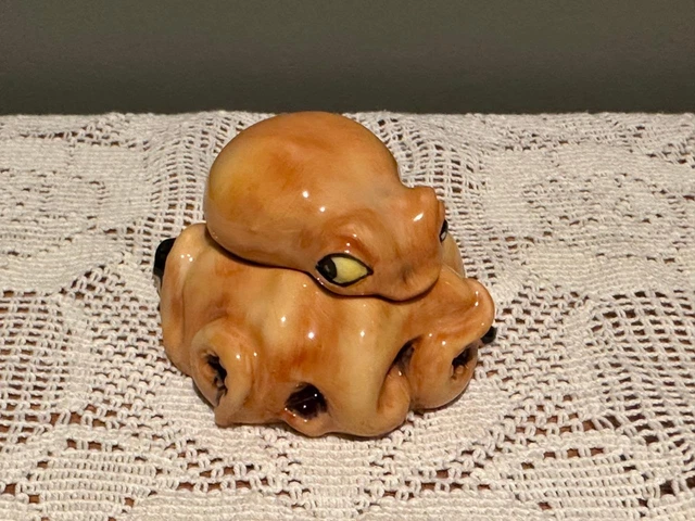 Kevin Francis Face Pots - Octavia The Octopus - Lidded trinket Bowl - Vgc