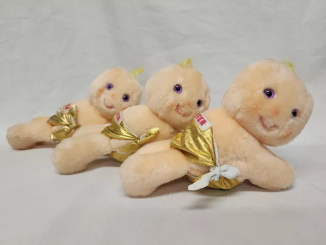 Lot Of 3 Vintage 1984 Hallmark Plush Fluffer Hugga Bunch Taco Bell