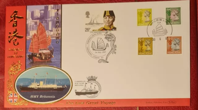 GB - 1997 ' "Farewell to Hong Kong" HMY Britannia Special Benham Ltd Ed Cover