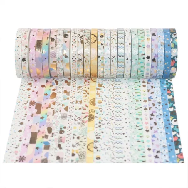 24 Pack Delicate Foil Masking Tape Stickers for DIY Lovers 5mm Wide