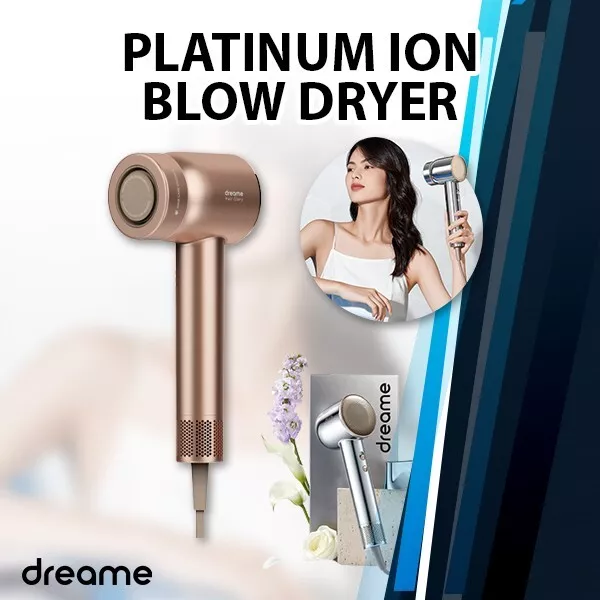 1600W Dreame Platimun Ion Hair Dryer Negative Ion High Speed Essence Dryer -GOLD