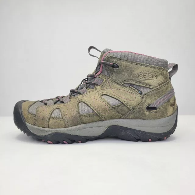 KEEN Women’s Shasta Waterproof Mid Hiking Shoes Brown Size 6.5 (52002-DSGN)