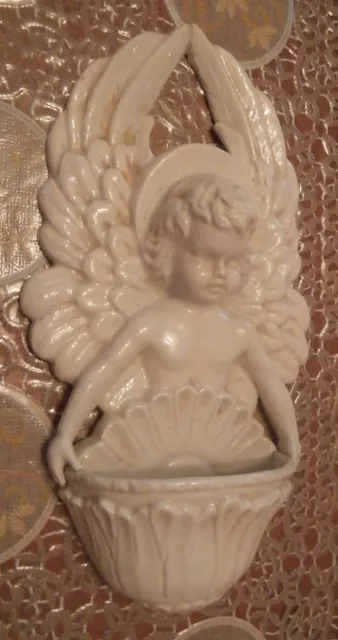 Acquasantiera - Angelo - Ceramica - Bassano - Logo "Corona"