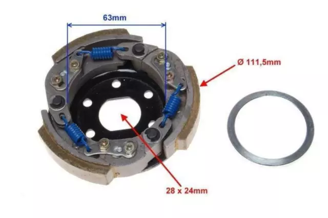 Mâchoires d'embrayage arrière pour Motoroller 2T TUNING HURRICANE Clutch Shoe re 3