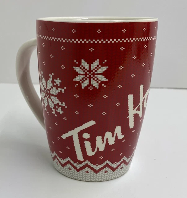 Tim Hortons 2015 Limited Edition No.15 Red/White Christmas Sweater Coffee Mug