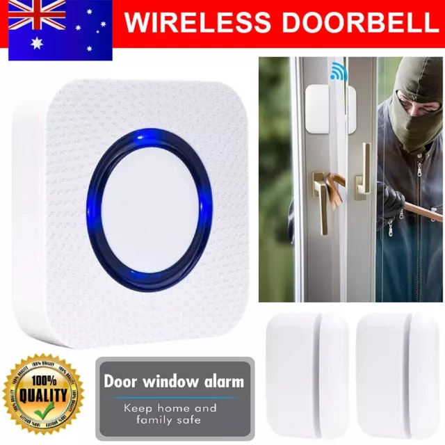 Wireless Door Bell Waterproof Security Doorbell Ring Long Range Chime Receivers