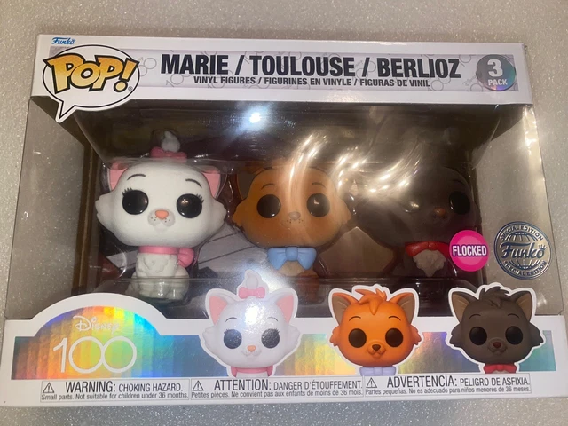 Funko Pop 3 Pack Flocked Walmart - Les Aristochats (Marie, Toulouse, Berlioz)