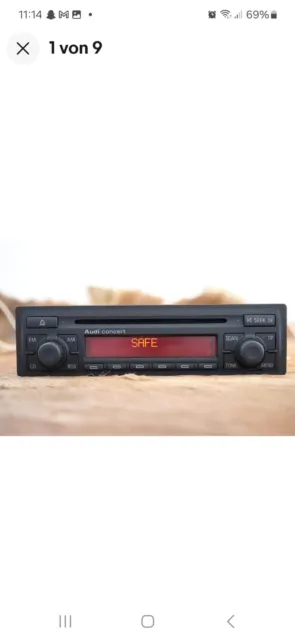 AUDI Concert  II Original Autoradio Audi A4 B6 B7  System RDS  CD 8E0035186D