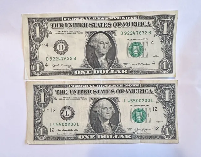 One Dollar Bill Error Series 2017A Miscut Misprint Off Center Note