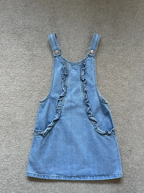 Abito da bambina Next in denim blu Pinafore età 6 anni