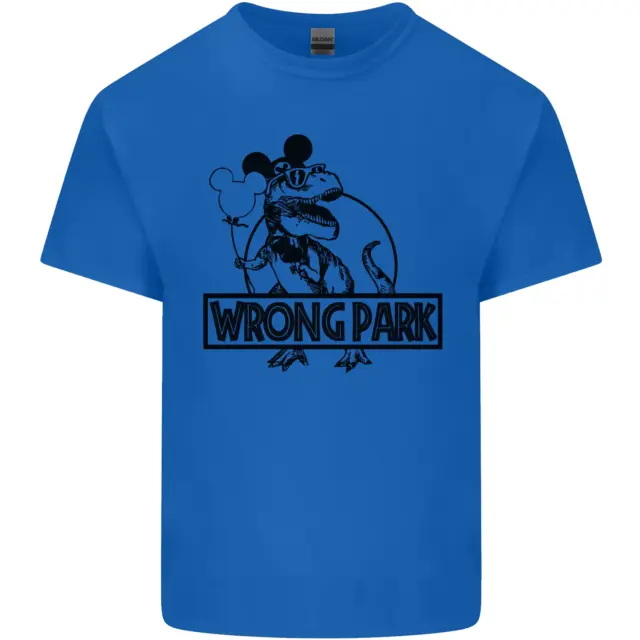 T-shirt top da uomo in cotone Wrong Park Funny T-Rex dinosauro Jurrasic 2