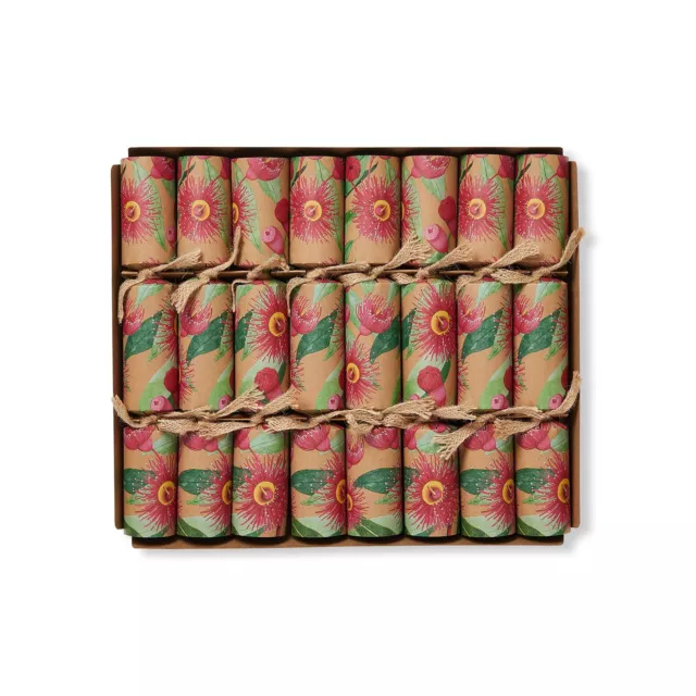 Christmas Crackers - BonBons - 8 x Handmade, "Flowering Gum" - Plastic Free