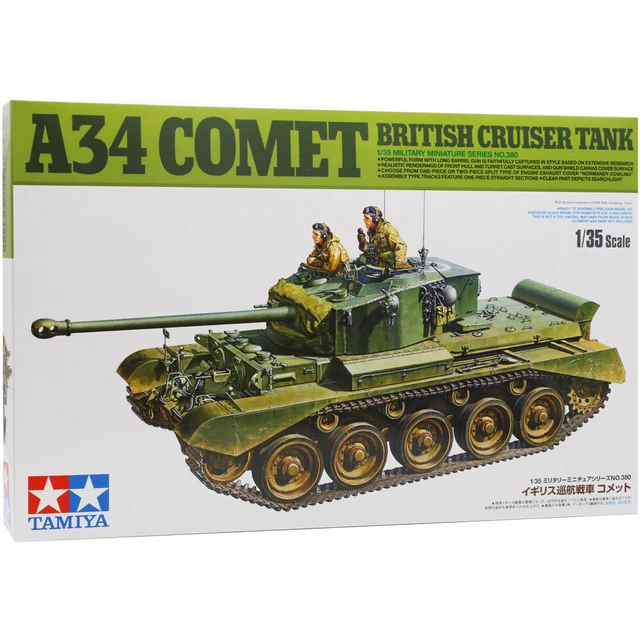 TAMIYA A34 COMET British Cruiser Tank Military Model Kit 35380 Scale 1