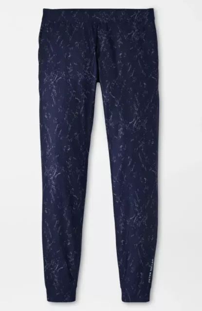 Peter Millar Atlas Marble Performance Pants Joggers Mens XL Navy New NWT $100