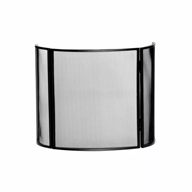 Modern Curved Fire Guard with Folding Wings Fire Screen Spark Guard Fireplace