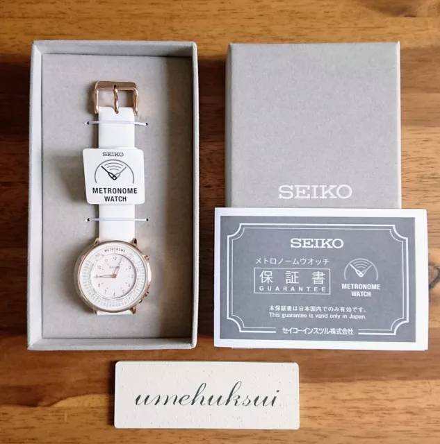 SEIKO Metronome Watch Standard Line Color White SMW002A Wristwatch Japan New