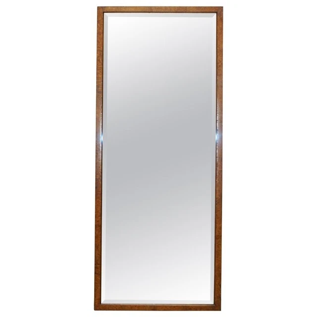 Stunning Antique 19Th Century Burr Walnut Mirror With Beveled Glass Edges