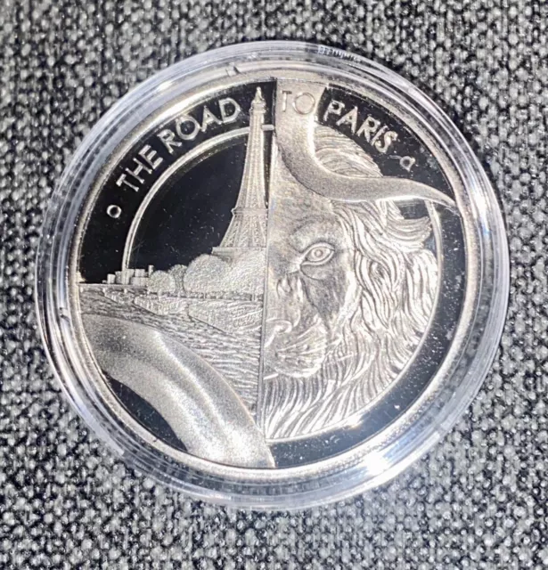 New 2023 TEAM GB "THE ROAD TO PARIS" COMMEMORATIVE BUNC Royal Mint Capsule 30mm