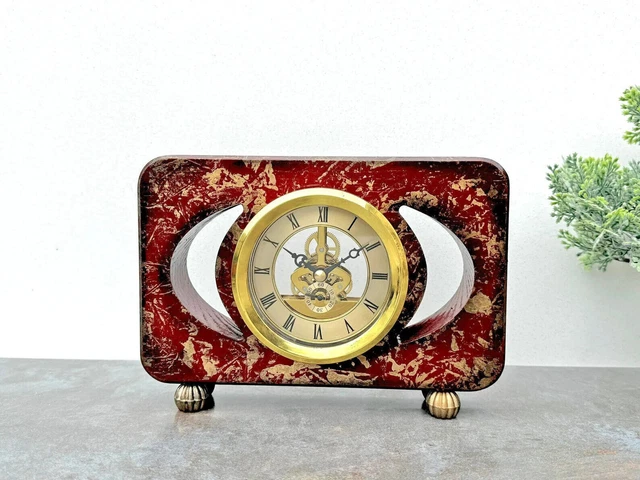 Horloge Ancienne De Table - Remontage Manuel - Fonctionnelle