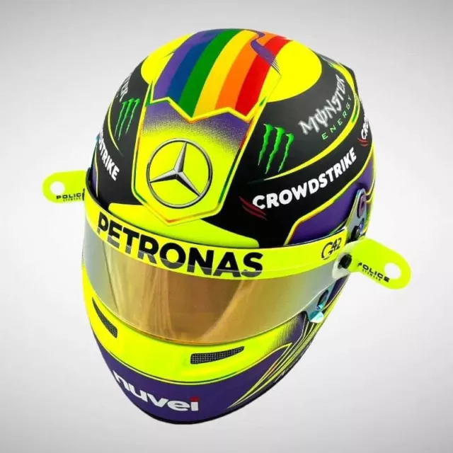 1:2 SCALE F1 HELMET VISOR TEAR OFFS Lewis Hamilton 2023 x 2 Accessory 🇬🇧🐐🏁