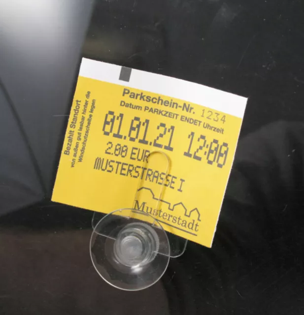 2X PARKSCHEINHALTER TICKET Karten Halterung Auto Windschutzscheibe Saugnapf  Clip EUR 8,99 - PicClick DE