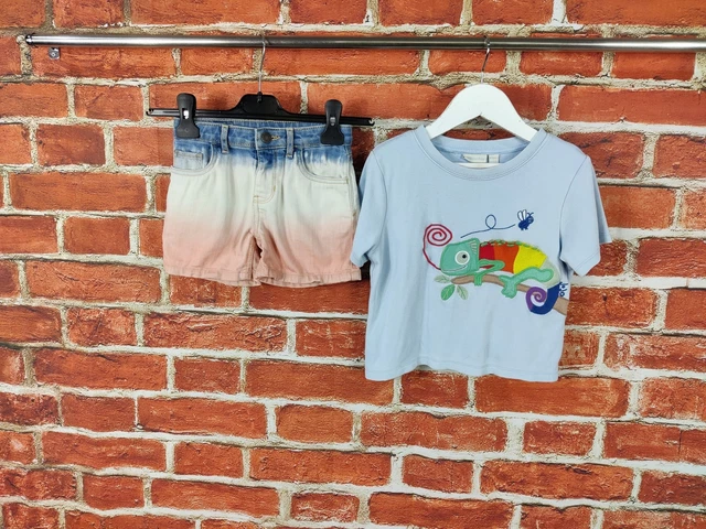 T-Shirt In Denim Donna Pacchetto Età 4-5 Anni Jojo Mamma Monsoon Estate 110Cm