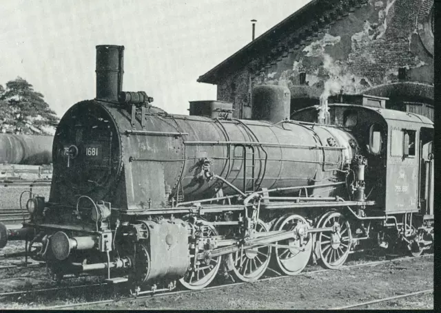 "Alte Foto-AK"- Dampflokomotive 755.1681 im Heizhaus Stadlau