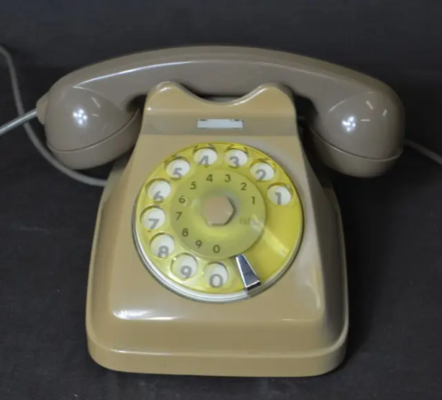 Telefono Sip Vintage anni 70 80 fisso Grigio Tortora a disco rotella Funzionante