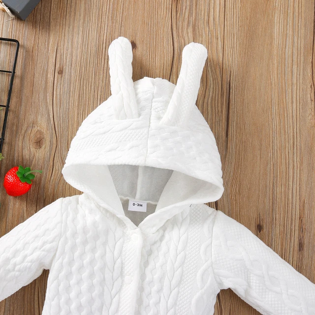 Tuta tutina con cappuccio neonato bambino bambino orso bambina orso body abiti 5