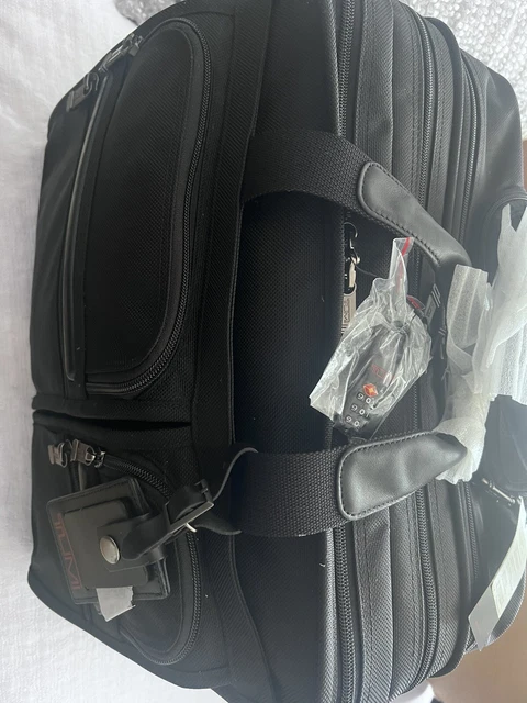 TUMI Alpha Deluxe Expandable Wheeled Rolling Briefcase Bag.   Ballistic Nylon. 6
