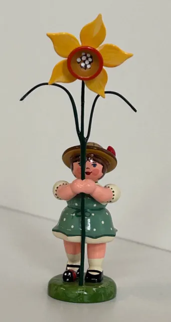 Blumenmädchen Blumenkind ca.11 cm Narzisse Fa. Hubrig Erzgebirge 331/24