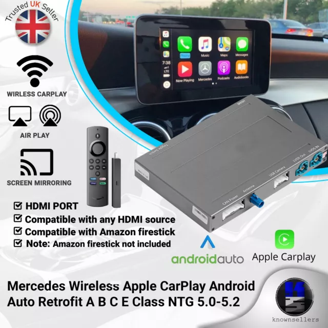 MERCEDES WIRELESS APPLE CarPlay Android Auto Retrofit A B C E Class NTG  5.0-5.2 £274.00 - PicClick UK