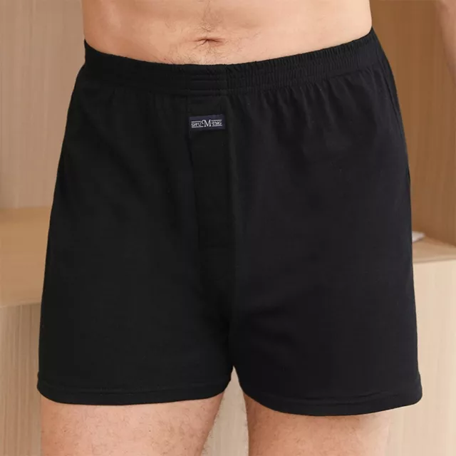 Short boxer homme lisse et durable élastique sous-vêtements en coton riche 3
