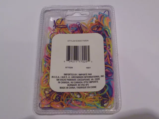 500 Pcs. New Elastic Bands OOAK Hair Redo Friend Bracelets - Bold Multi Color 2