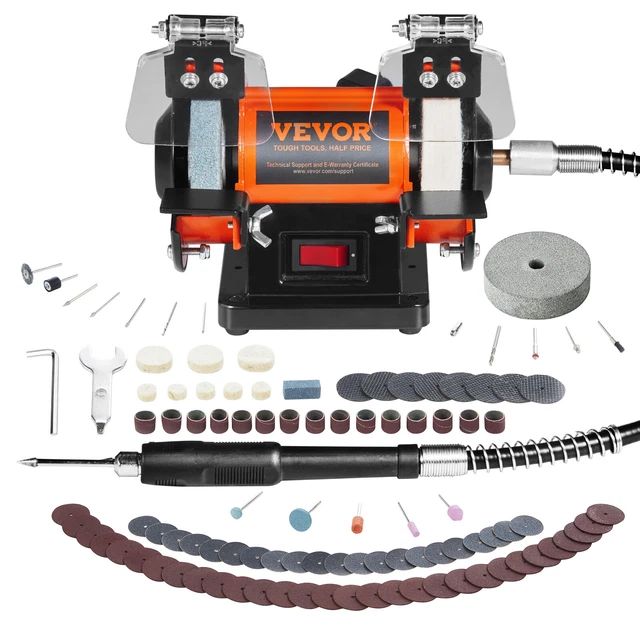 VEVOR Jewelry Polisher Buffer Adjustable Speed Bench Grinder Polishing Machine