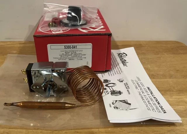 Robertshaw 5300-041 Commercial Warmer Electric Thermostat SPST Model: S-23-48