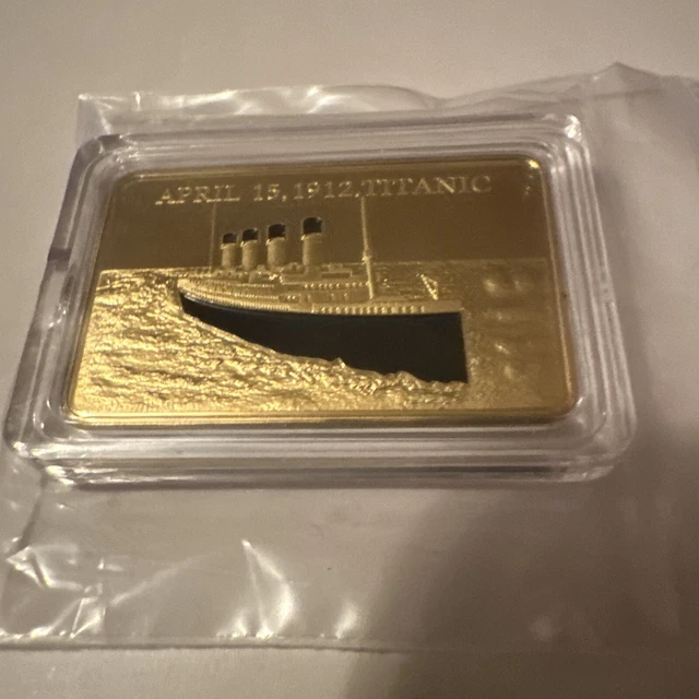 RMS TITANIC GOLD Bar Ingot Ship Disaster 1912 London New York City gold