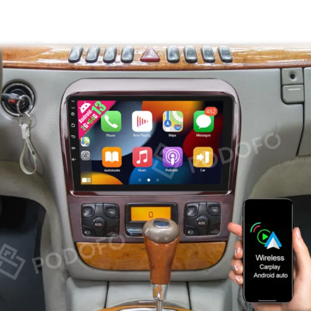 CarPlay Android 13 Autoradio 64GB für Mercedes S/CL Klasse W220 W215 GPS DAB+DSP