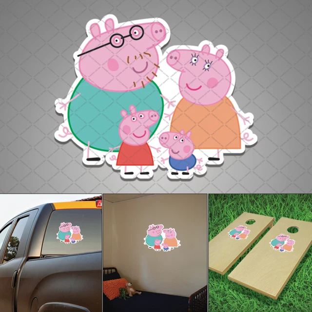 PEPPA PIG DECAL Sticker for Windows Wall Bumper Car Truck Kids Room