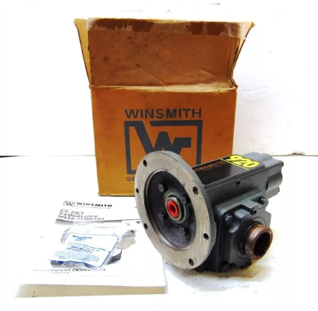 Winsmith Right Angle Worm Gear Speed Reducer, 920Mdse071Xgdn, .97 Hp, 20:1 Ratio