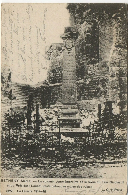 BETHENY environs de REIMS - Marne - CPA 51 - Guerre 1914 colonne du Tsar Russie
