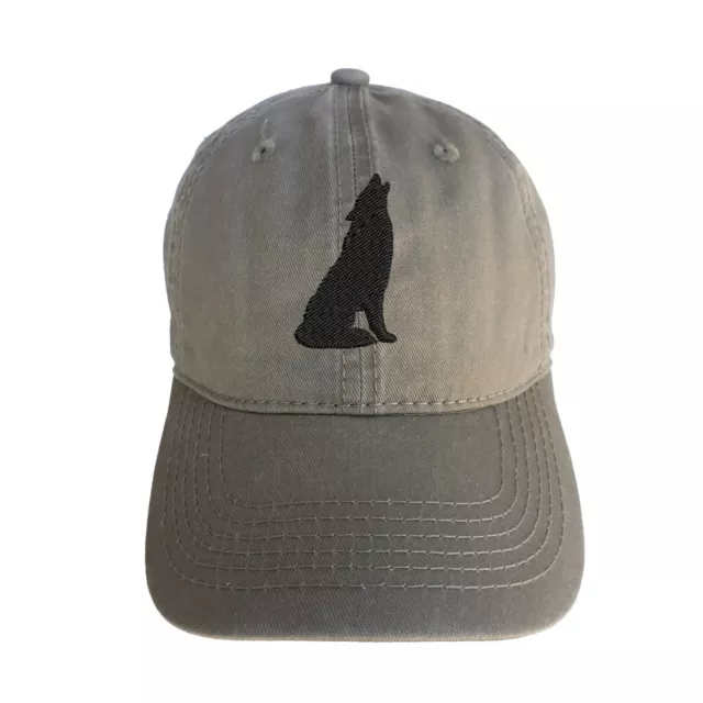 Wolf Silhouette Dad Hat Cap Vintage Style Adjustable Strap Animal Curve Bill