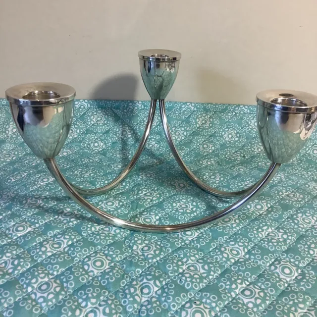 Sterling Silver Duchin Candelabra 3 Candle Candleholder Mid Century