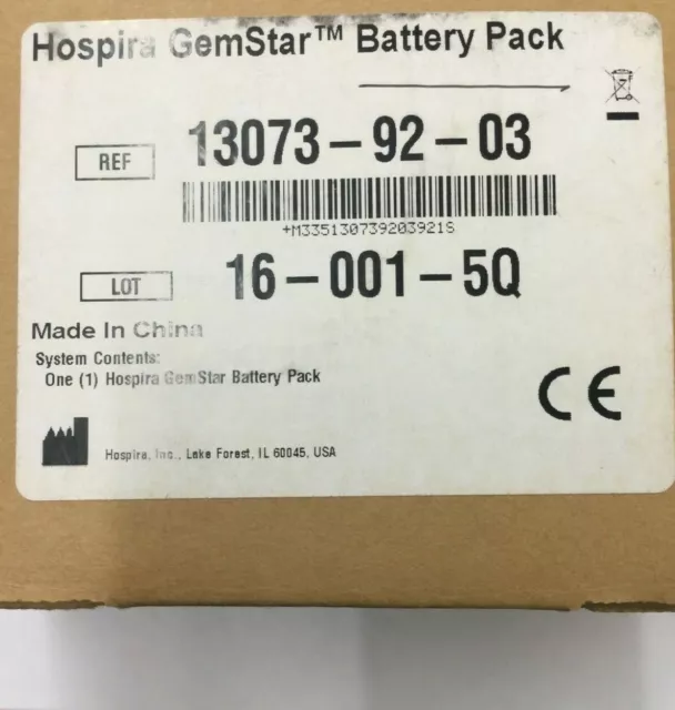 Batterie 2,4V 4AH Pour Pompe à Perfusion Gemstar Hospira 13073-92-03. 26/03