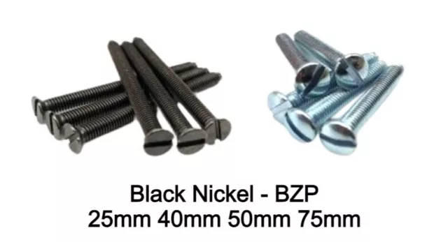 Socket Screws M3.5 25 35 40 50 75mm Long Switch Plug BZP Black